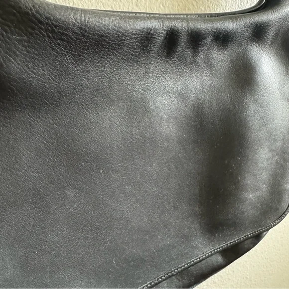 Vintage Coach Black Hippie Flap Saddle Crossbody Bag 9134 - Picture 4 of 13